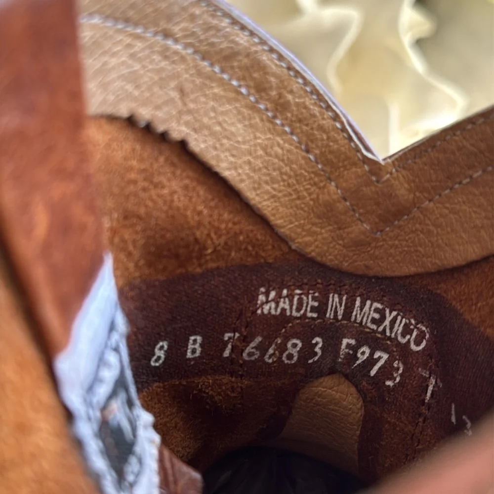 Frye Wyatt Harness Distressed Short Boot in Cognac Leather
